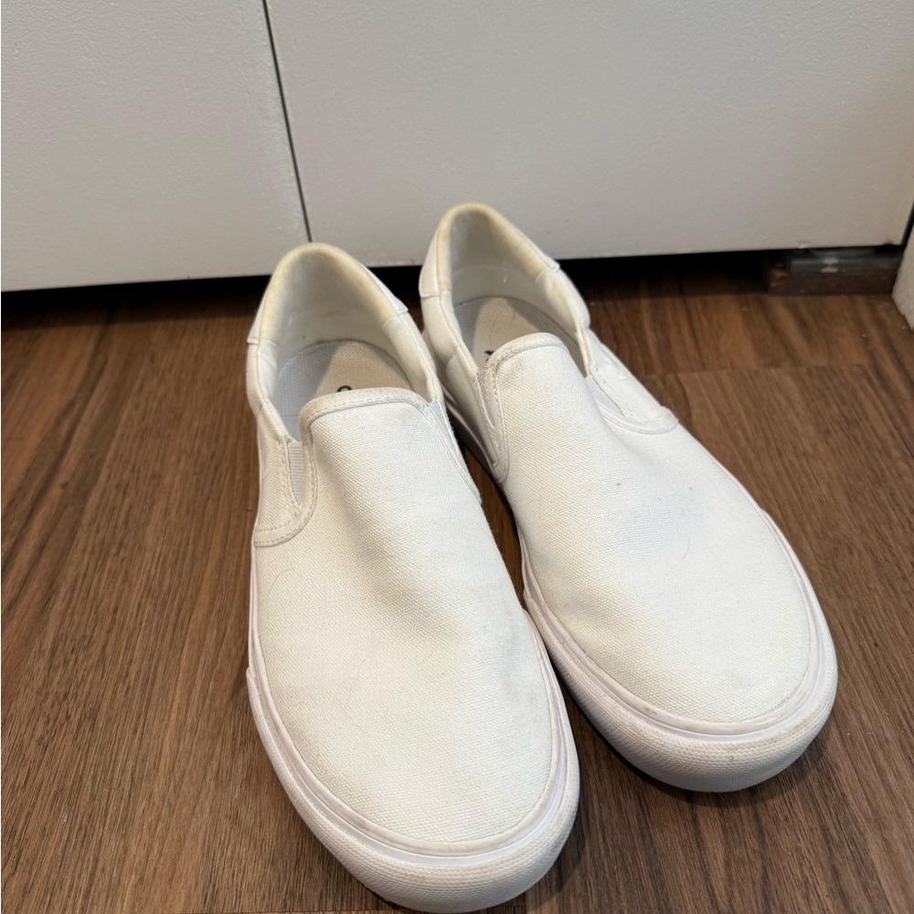 White adidas Slip-On Sneakers